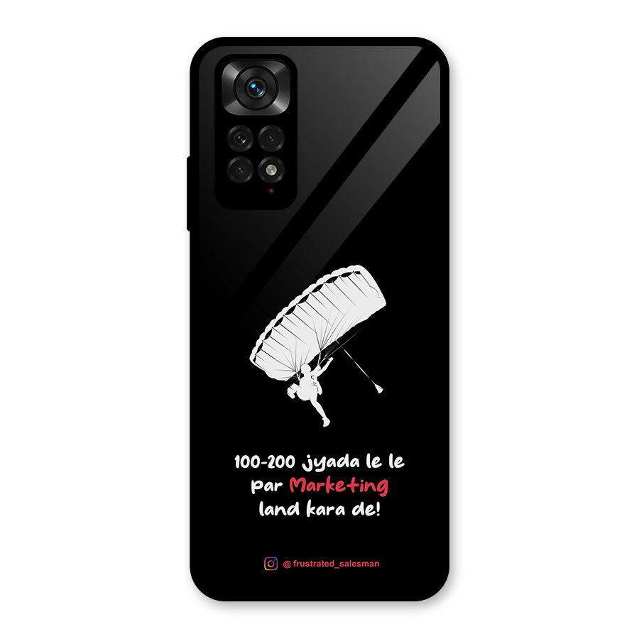 Marketing Land Kara De Black Glass Back Case for Redmi Note 11S