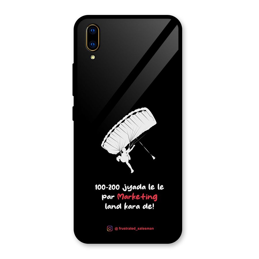Marketing Land Kara De Black Glass Back Case for Vivo V11 Pro