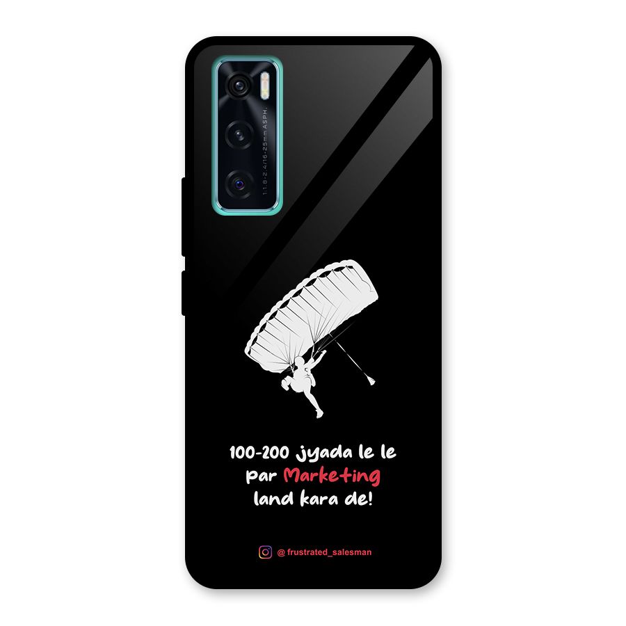 Marketing Land Kara De Black Glass Back Case for Vivo V20 SE