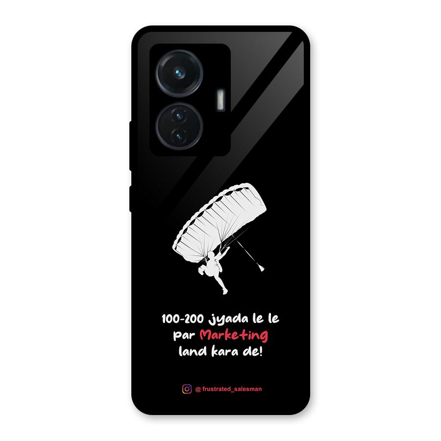 Marketing Land Kara De Black Glass Back Case for iQOO Z6 44W