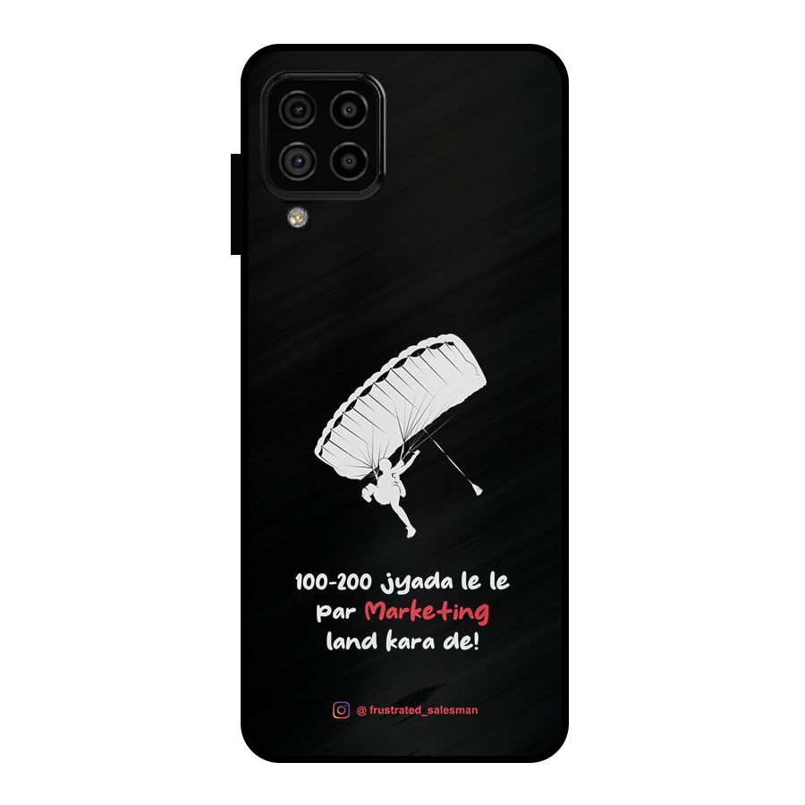 Marketing Land Kara De Black Metal Back Case for Galaxy A22 4G