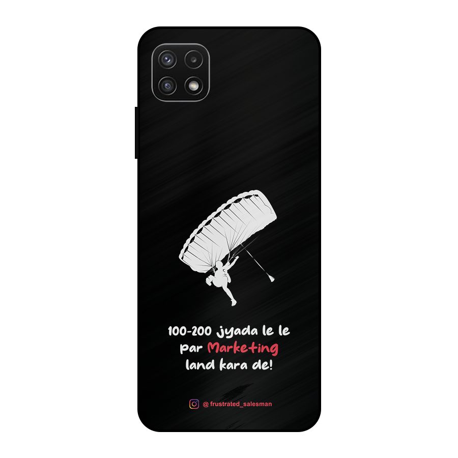 Marketing Land Kara De Black Metal Back Case for Galaxy A22 5G