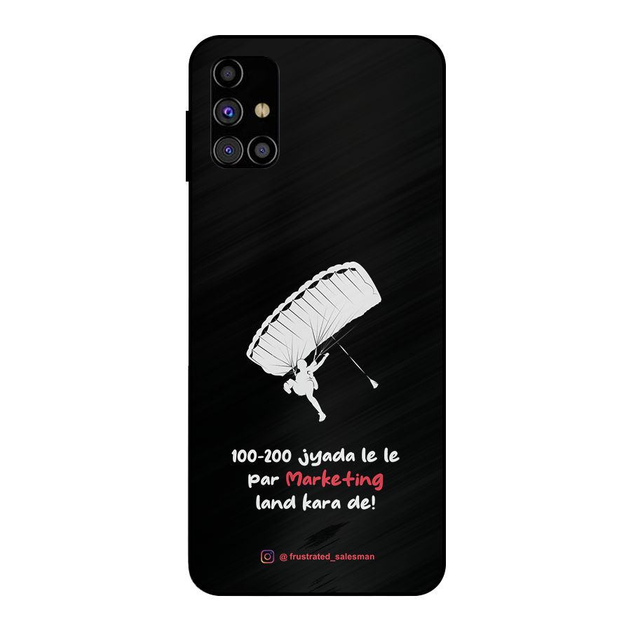 Marketing Land Kara De Black Metal Back Case for Galaxy M31s