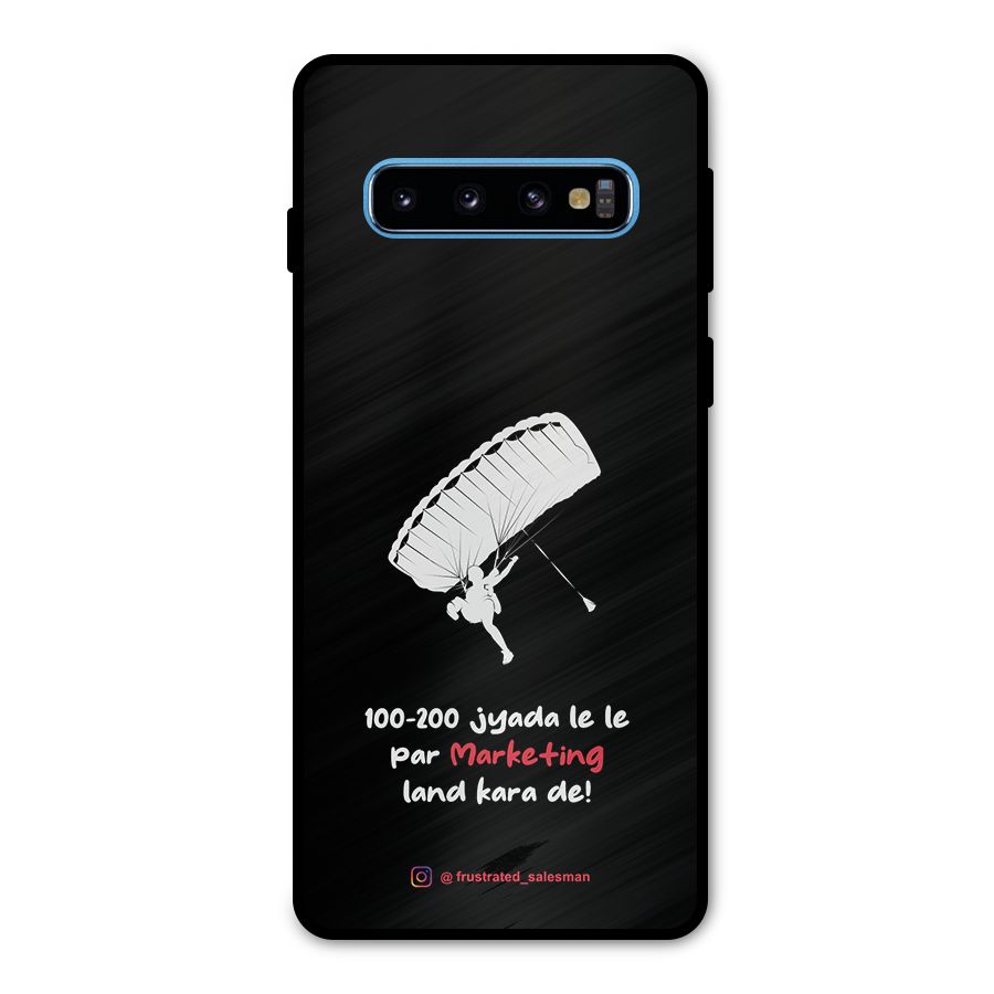 Marketing Land Kara De Black Metal Back Case for Galaxy S10
