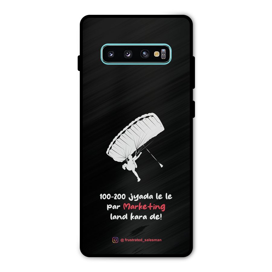 Marketing Land Kara De Black Metal Back Case for Galaxy S10 Plus