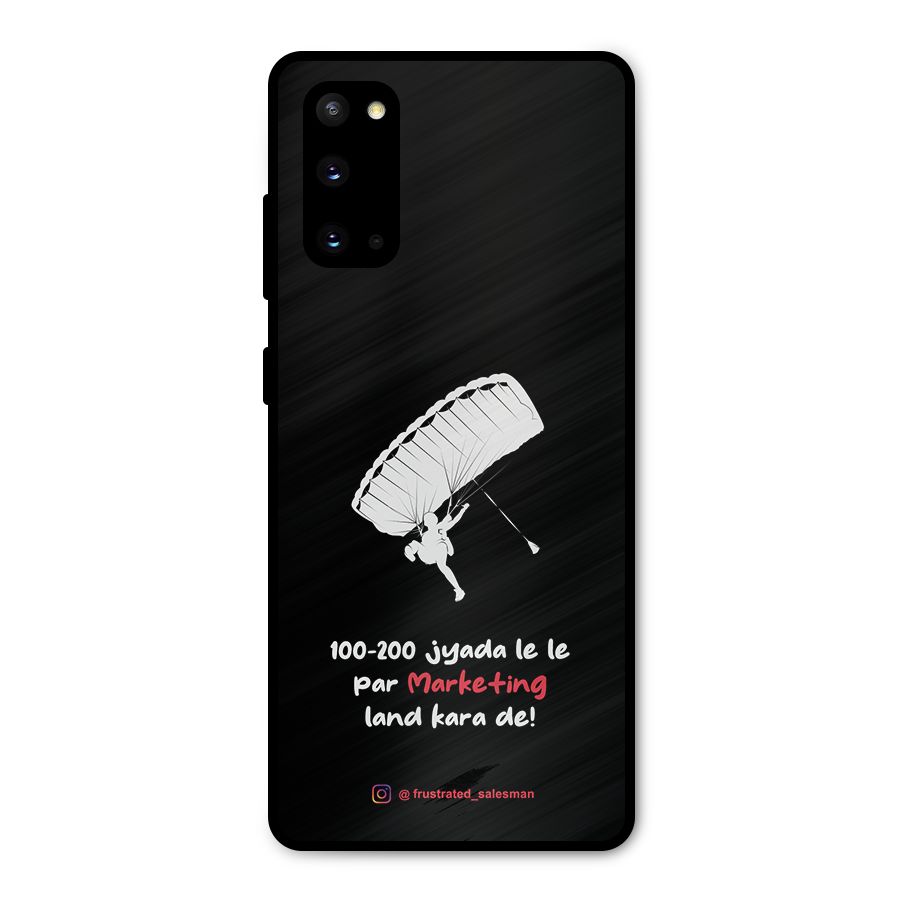 Marketing Land Kara De Black Metal Back Case for Galaxy S20