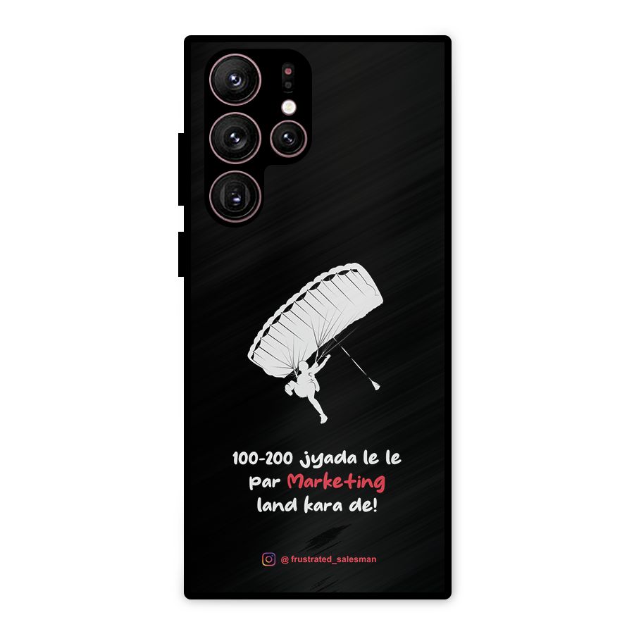 Marketing Land Kara De Black Metal Back Case for Galaxy S22 Ultra 5G