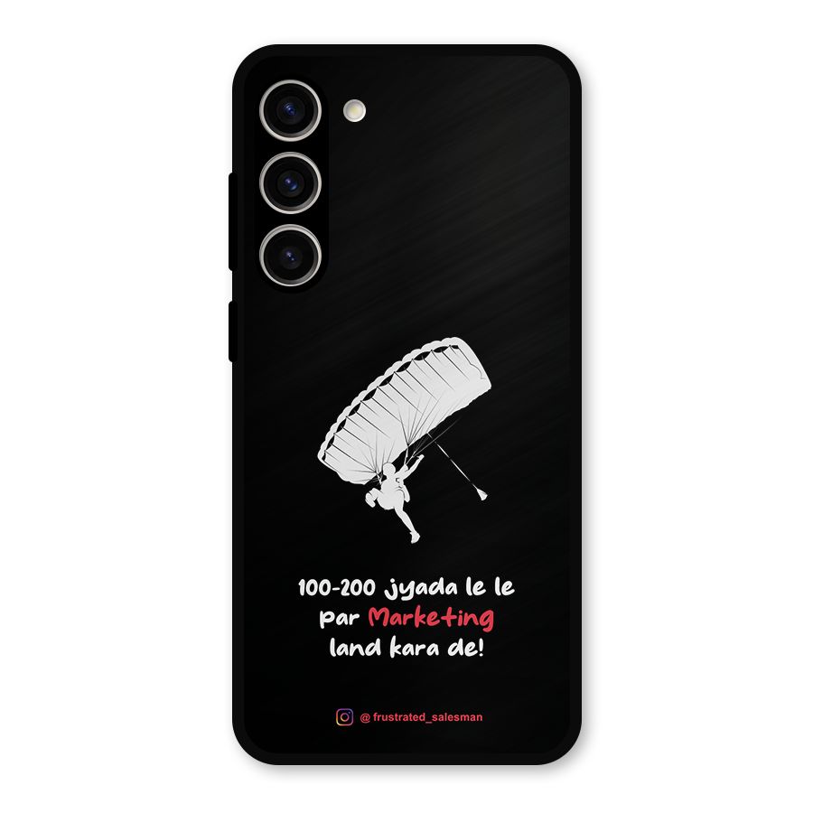 Marketing Land Kara De Black Metal Back Case for Galaxy S23 Plus