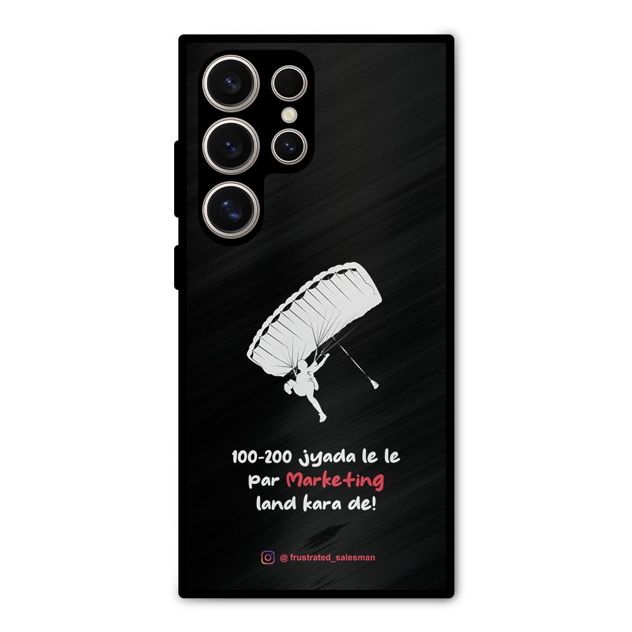 Marketing Land Kara De Black Metal Back Case for Galaxy S24 Ultra