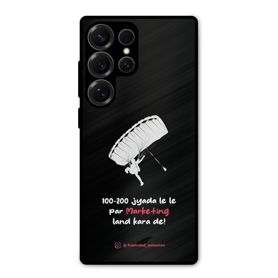 Marketing Land Kara De Black Metal Back Case for Galaxy S25 Ultra