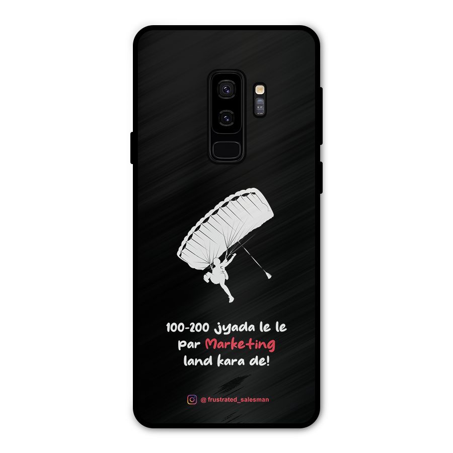 Marketing Land Kara De Black Metal Back Case for Galaxy S9 Plus