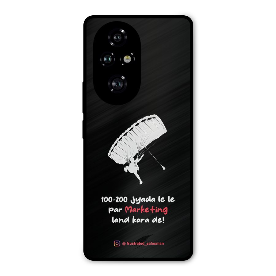 Marketing Land Kara De Black Metal Back Case for Honor 200 Pro
