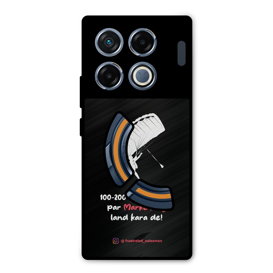 Marketing Land Kara De Black Metal Back Case for Infinix GT 20 Pro