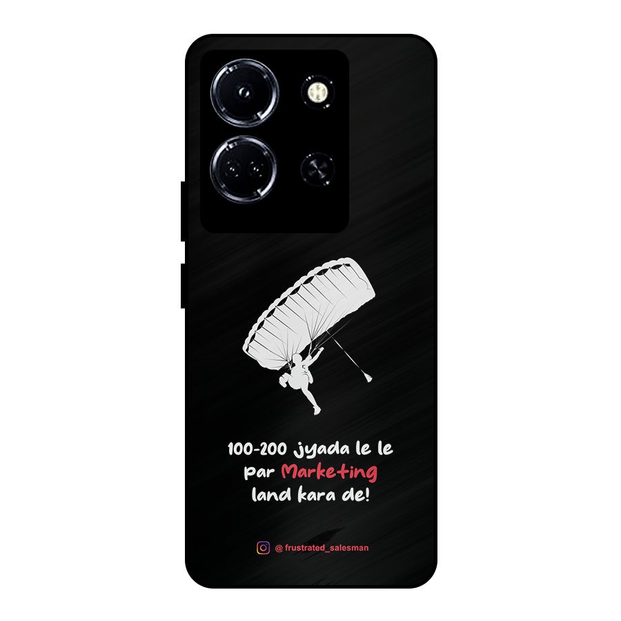 Marketing Land Kara De Black Metal Back Case for Infinix Note 30 5G