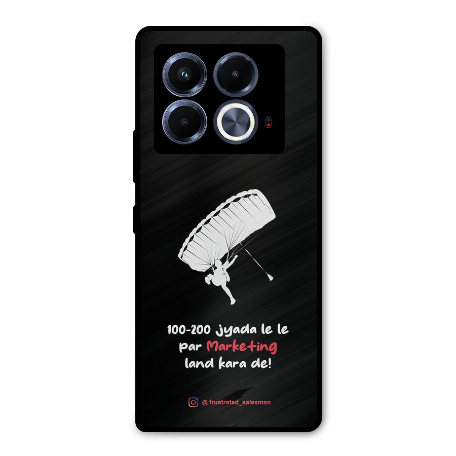Marketing Land Kara De Black Metal Back Case for Infinix Note 40 5G