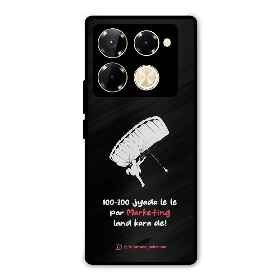 Marketing Land Kara De Black Metal Back Case for Infinix Note 40 Pro Plus