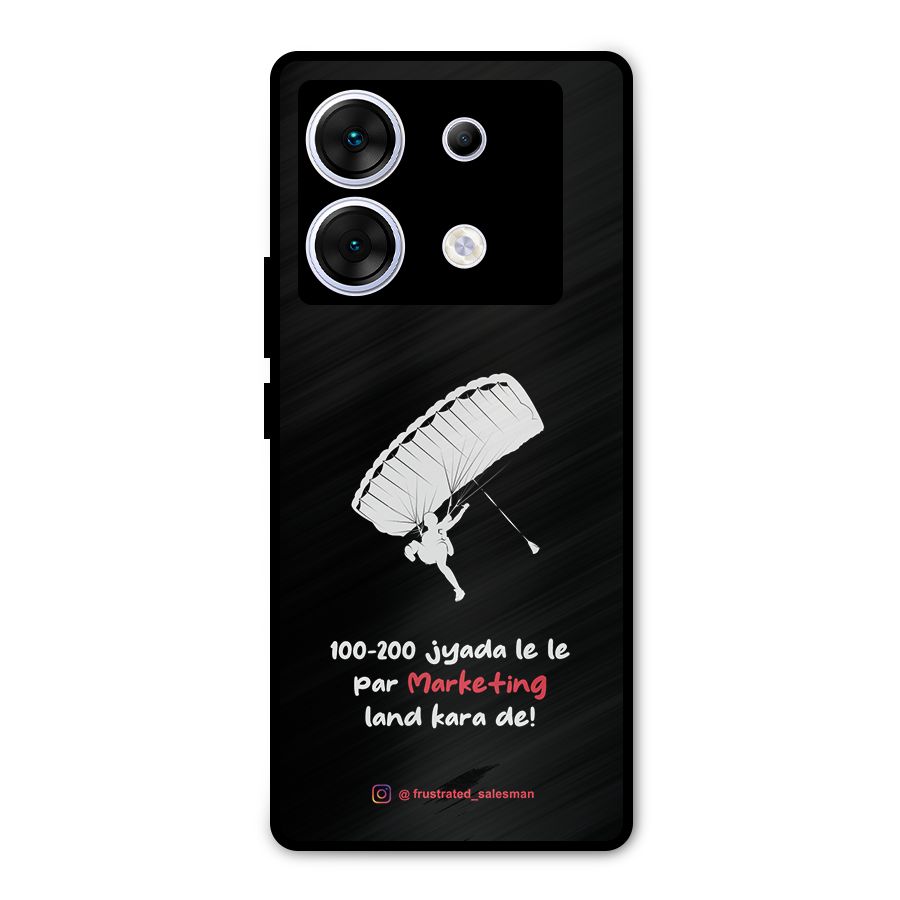 Marketing Land Kara De Black Metal Back Case for Infinix Zero 30 5G