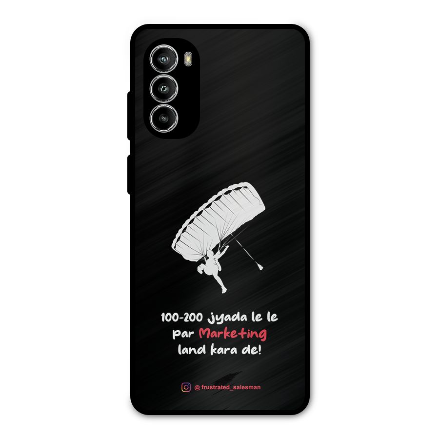 Marketing Land Kara De Black Metal Back Case for Moto G52