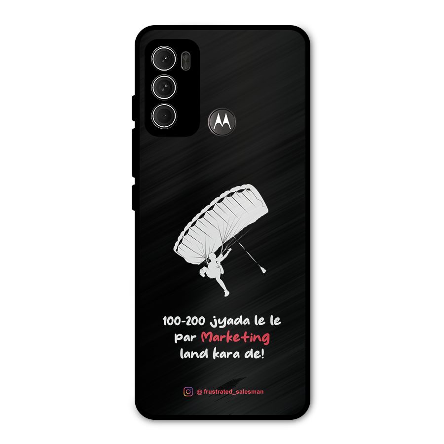 Marketing Land Kara De Black Metal Back Case for Moto G60