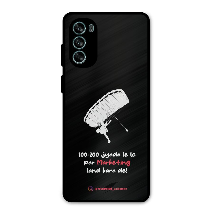 Marketing Land Kara De Black Metal Back Case for Moto G62