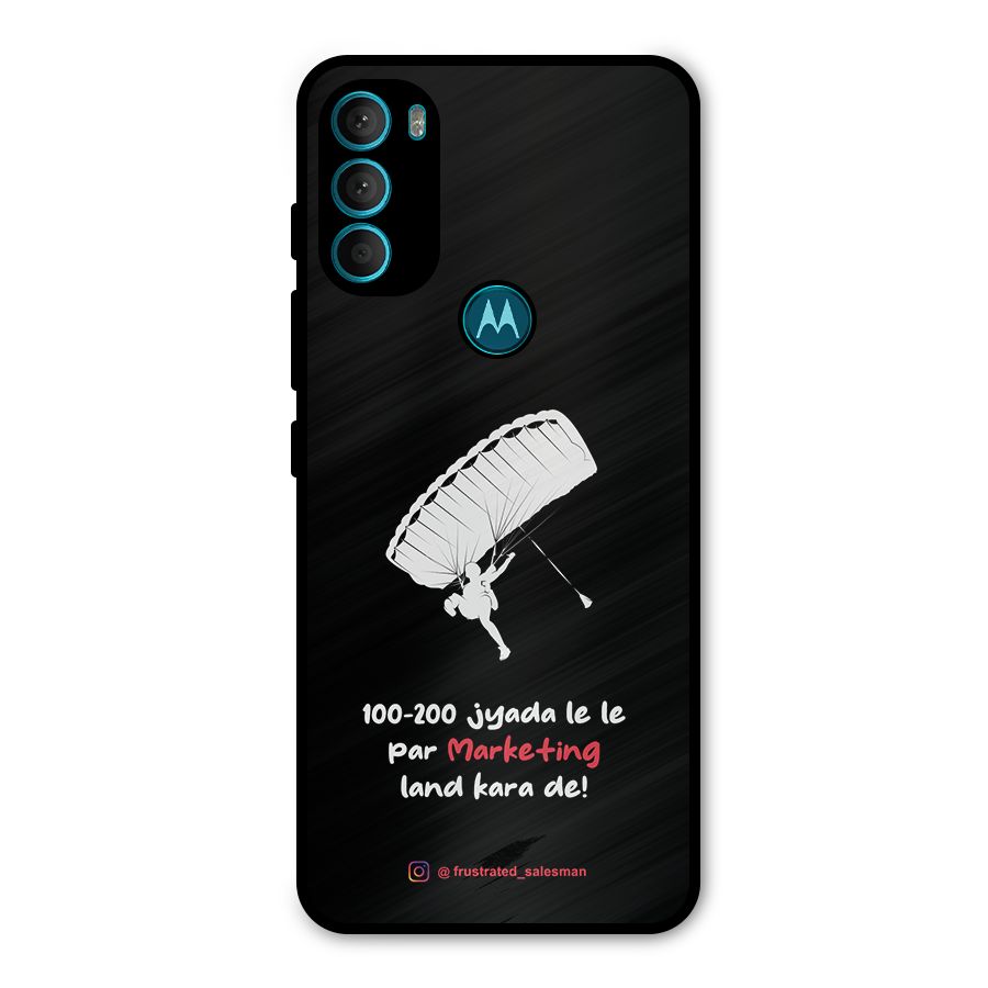 Marketing Land Kara De Black Metal Back Case for Moto G71 5G