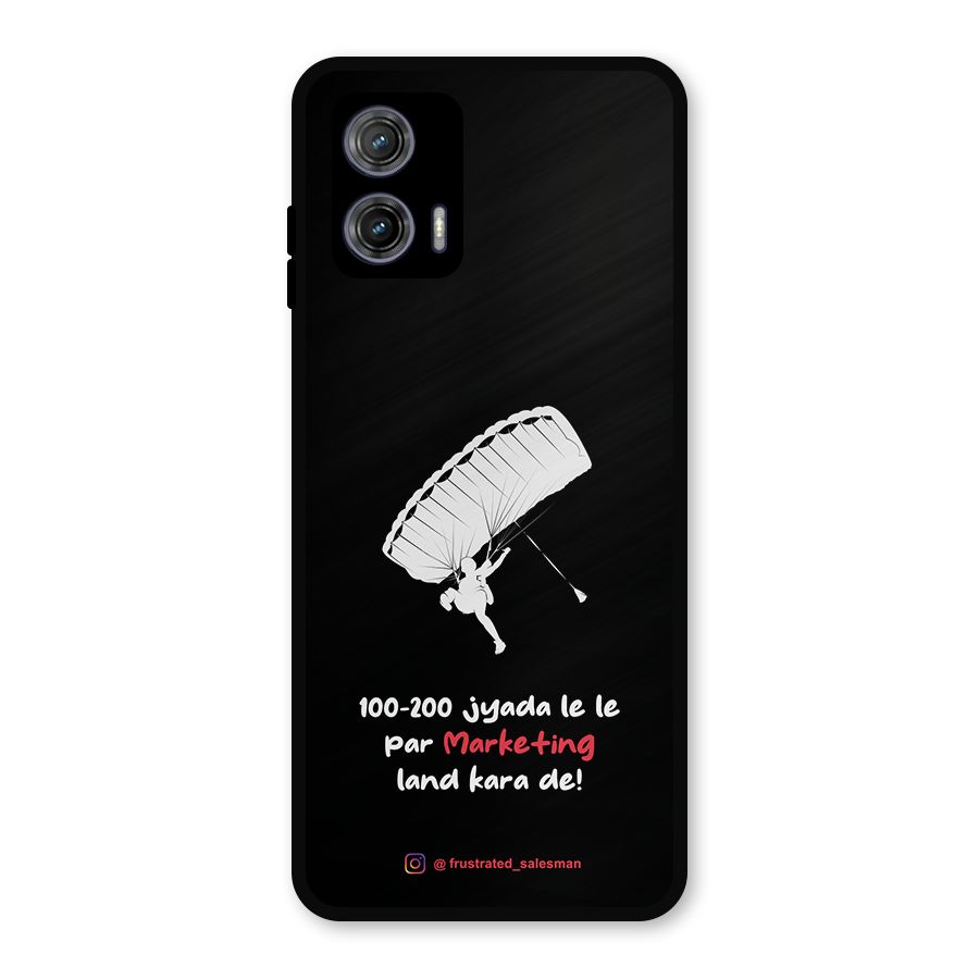 Marketing Land Kara De Black Metal Back Case for Moto G73