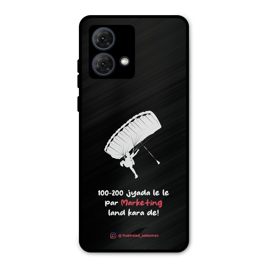 Marketing Land Kara De Black Metal Back Case for Moto G84