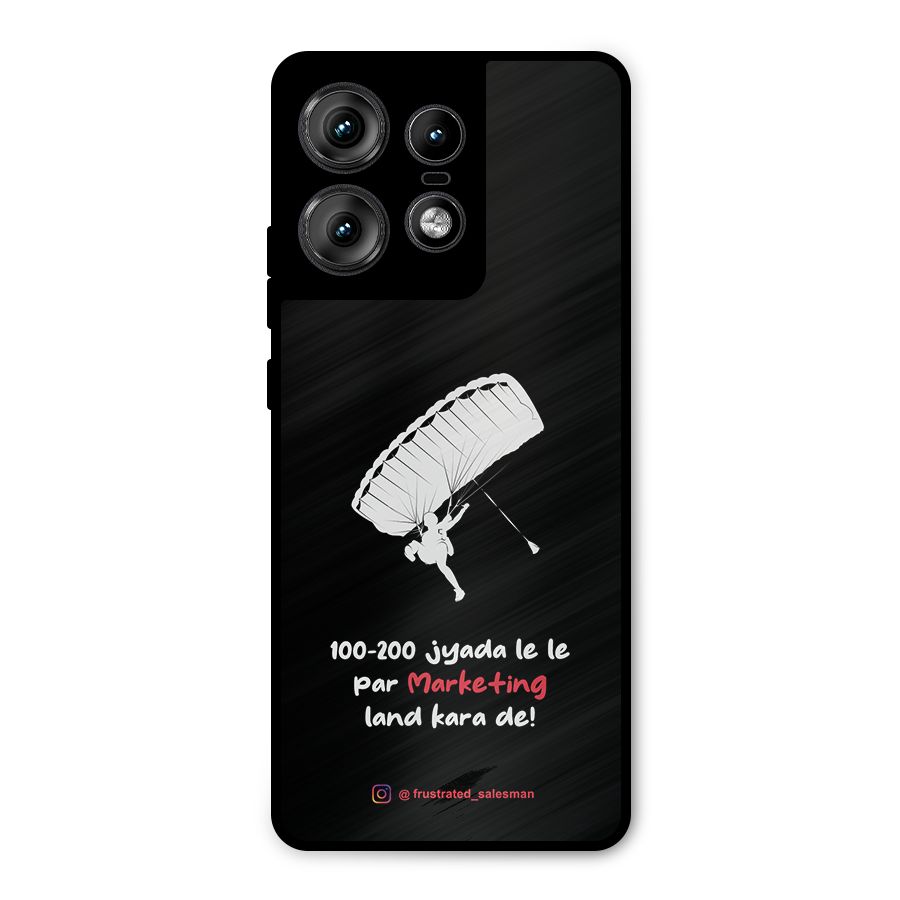 Marketing Land Kara De Black Metal Back Case for Motorola Edge 50 Pro