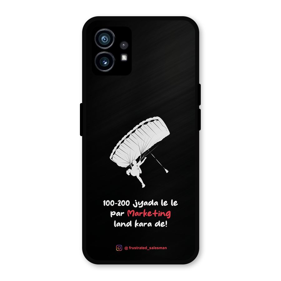 Marketing Land Kara De Black Metal Back Case for Nothing Phone 1