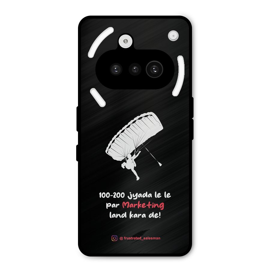 Marketing Land Kara De Black Metal Back Case for Nothing Phone 3a