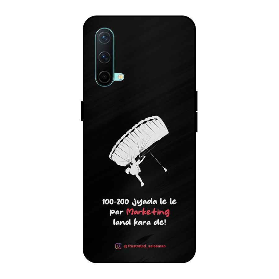 Marketing Land Kara De Black Metal Back Case for OnePlus Nord CE 5G