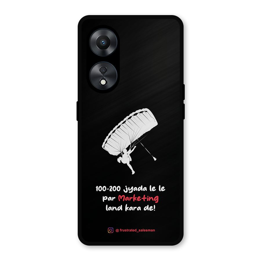 Marketing Land Kara De Black Metal Back Case for Oppo A78