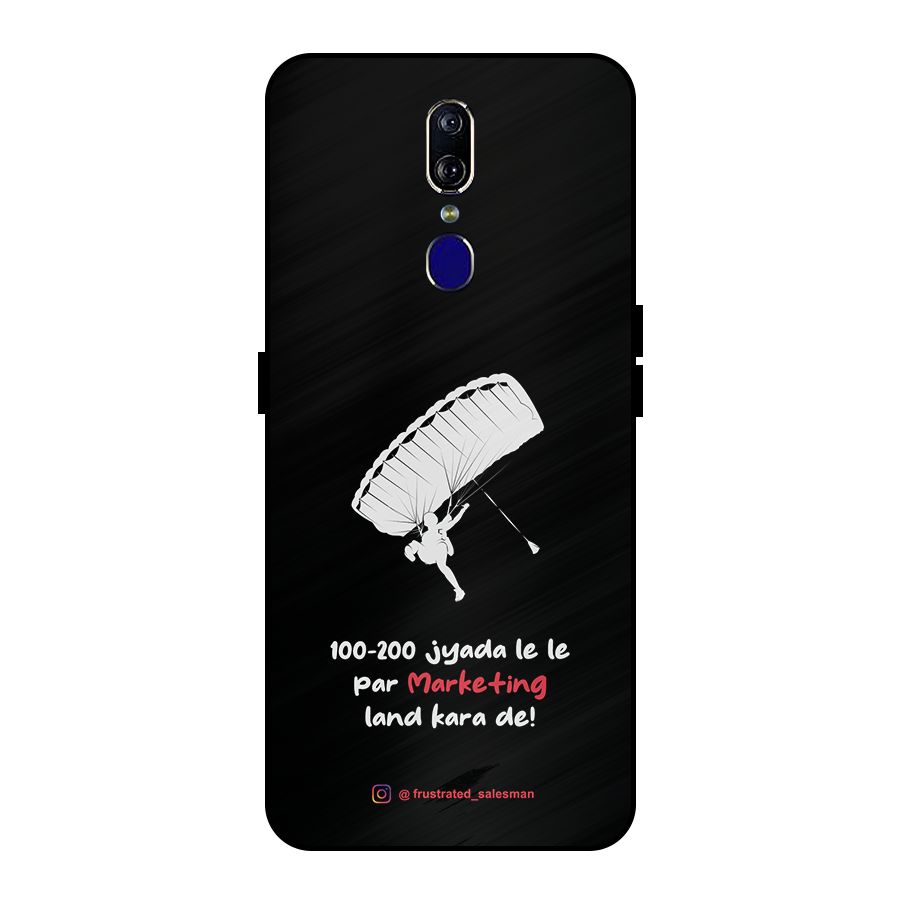 Marketing Land Kara De Black Metal Back Case for Oppo F11