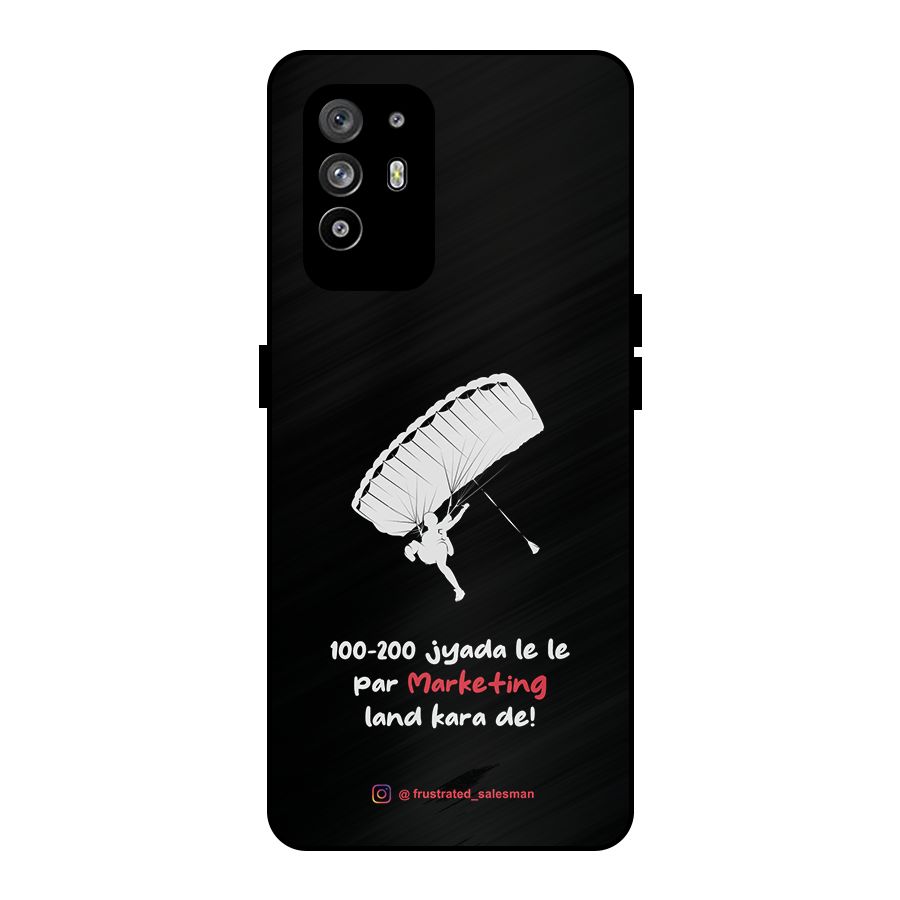 Marketing Land Kara De Black Metal Back Case for Oppo F19 Pro Plus 5G