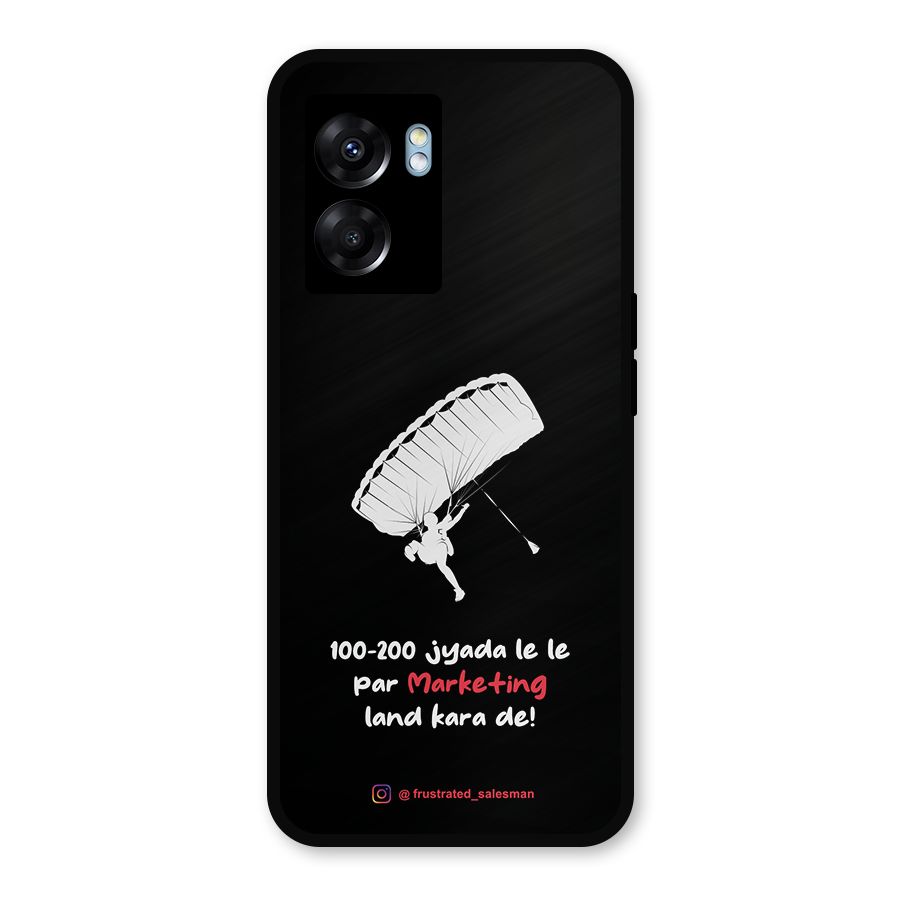Marketing Land Kara De Black Metal Back Case for Oppo K10 (5G)