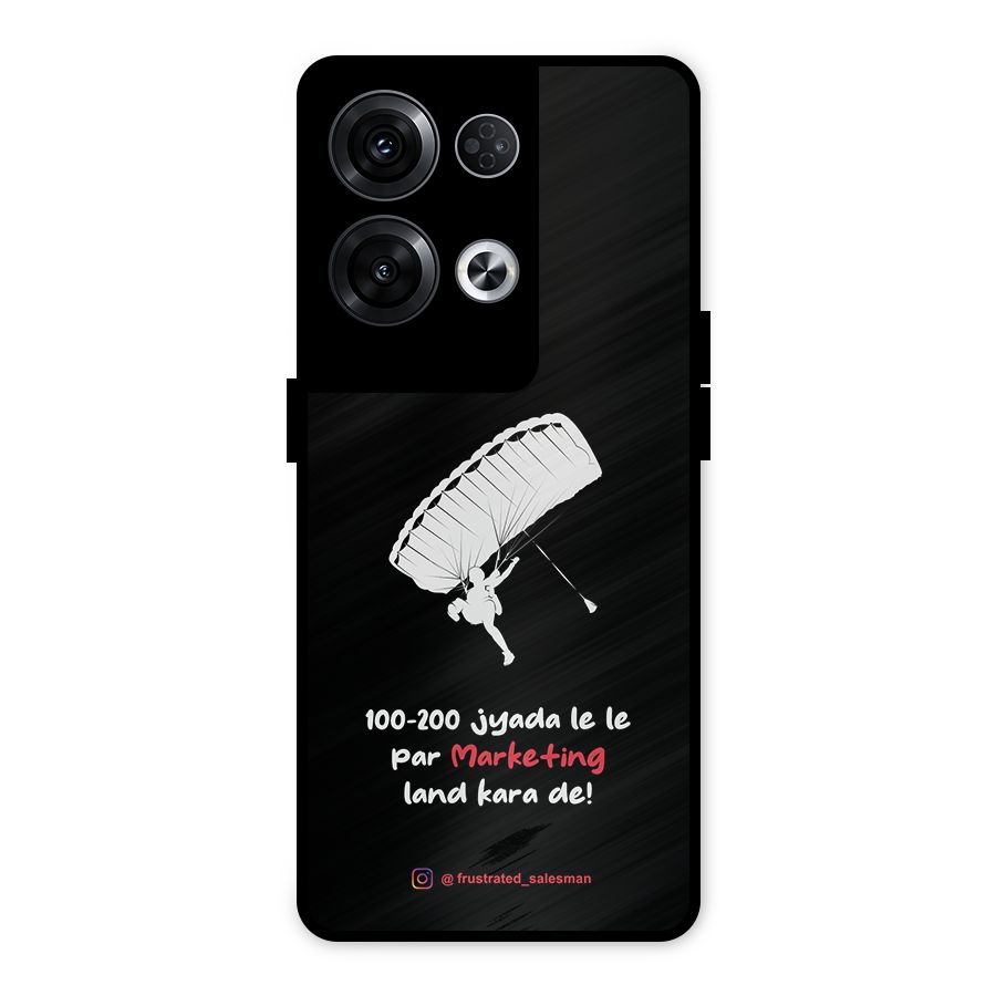 Marketing Land Kara De Black Metal Back Case for Oppo Reno8 Pro 5G