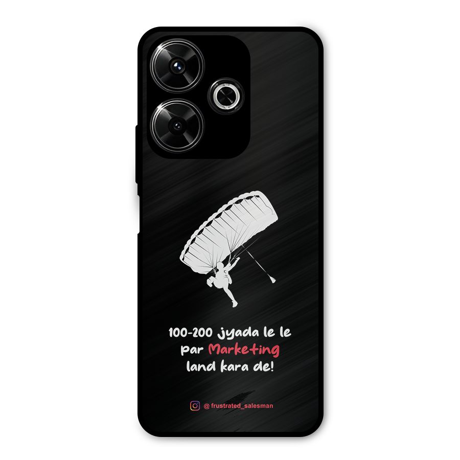 Marketing Land Kara De Black Metal Back Case for Poco M6 Plus