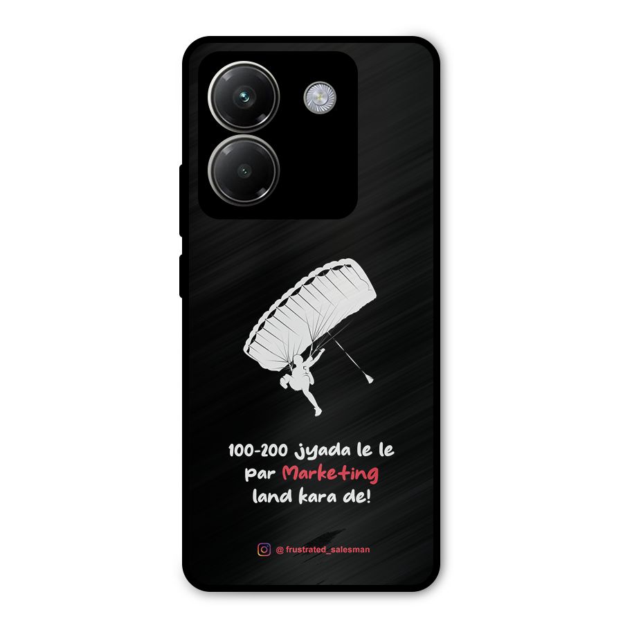 Marketing Land Kara De Black Metal Back Case for Poco M7 Pro 5G