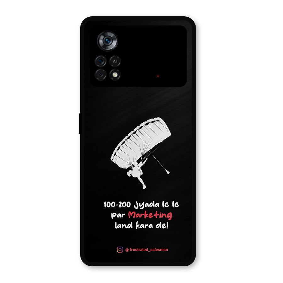 Marketing Land Kara De Black Metal Back Case for Poco X4 Pro 5G