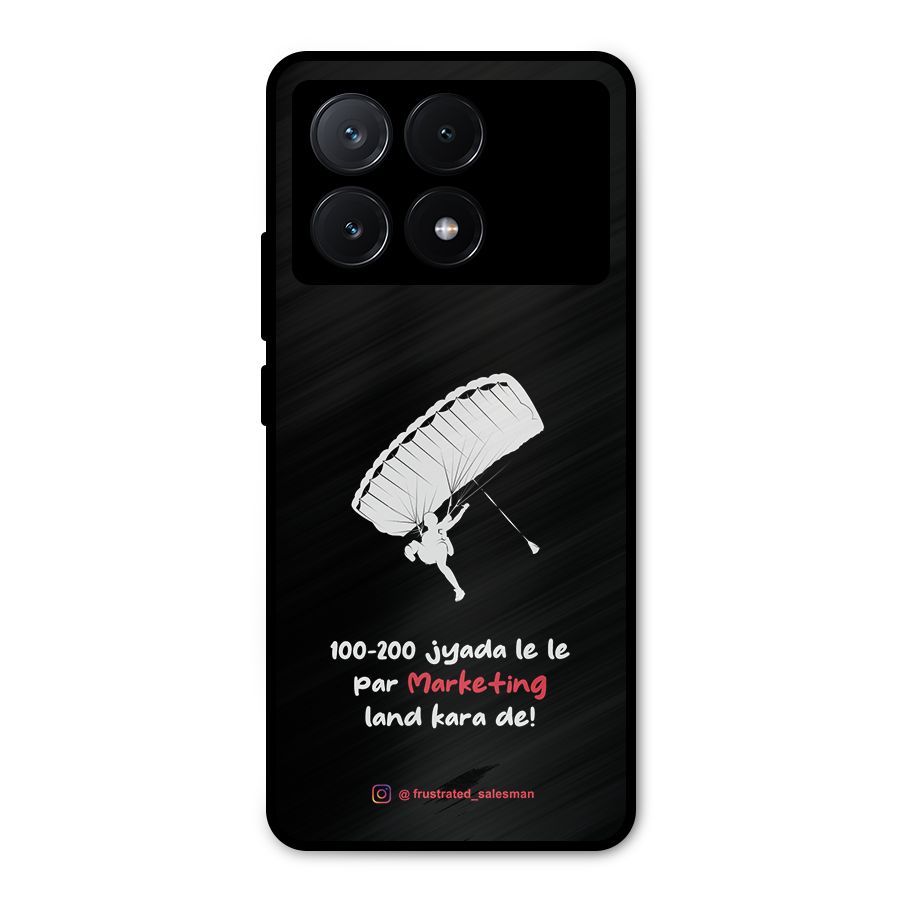 Marketing Land Kara De Black Metal Back Case for Poco X6 Pro