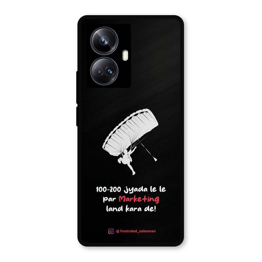 Marketing Land Kara De Black Metal Back Case for Realme 10 Pro Plus