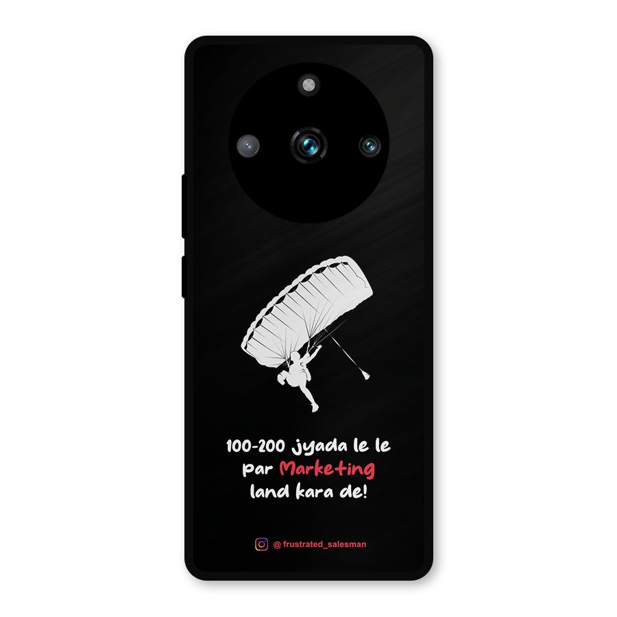 Marketing Land Kara De Black Metal Back Case for Realme 11 Pro Plus