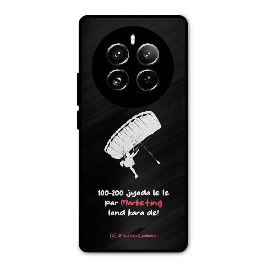 Marketing Land Kara De Black Metal Back Case for Realme 12 Pro
