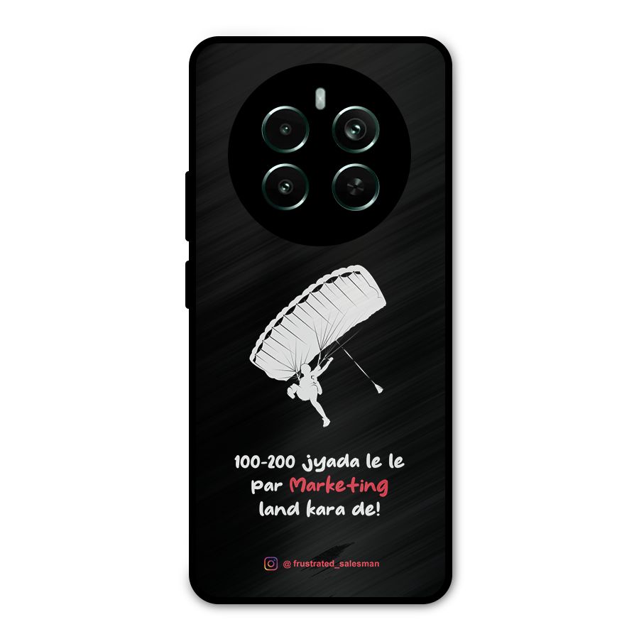 Marketing Land Kara De Black Metal Back Case for Realme 12 Pro Plus