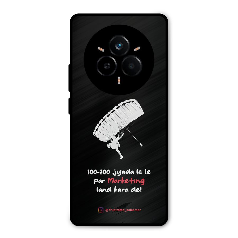 Marketing Land Kara De Black Metal Back Case for Realme 14 Pro Plus