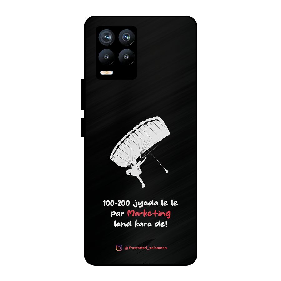 Marketing Land Kara De Black Metal Back Case for Realme 8 Pro