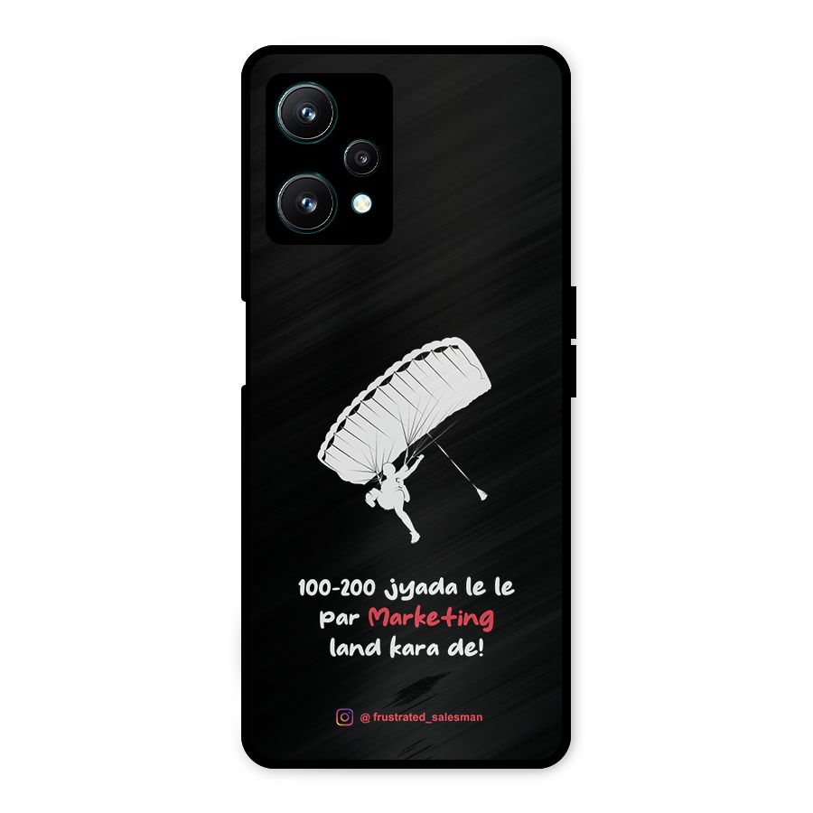 Marketing Land Kara De Black Metal Back Case for Realme 9 Pro 5G