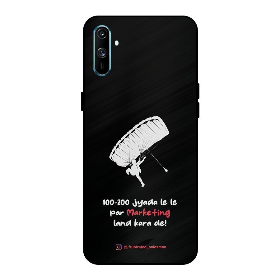 Marketing Land Kara De Black Metal Back Case for Realme C3