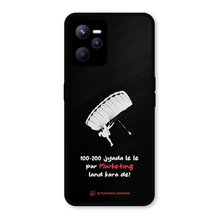 Marketing Land Kara De Black Metal Back Case for Realme C35