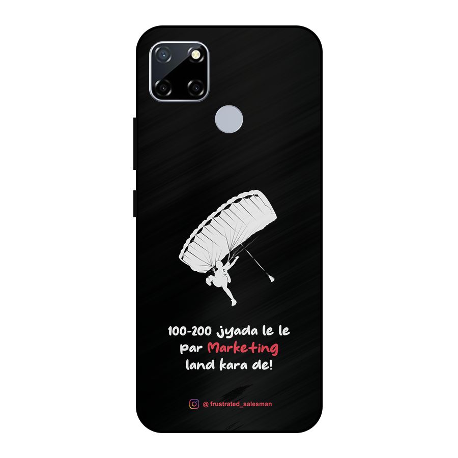 Marketing Land Kara De Black Metal Back Case for Realme Narzo 20